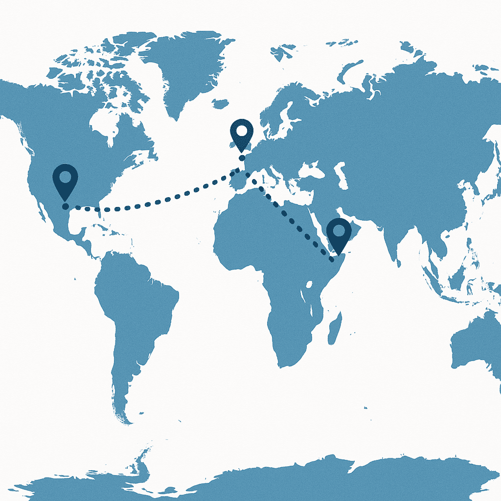 Global map showing our consulting presence